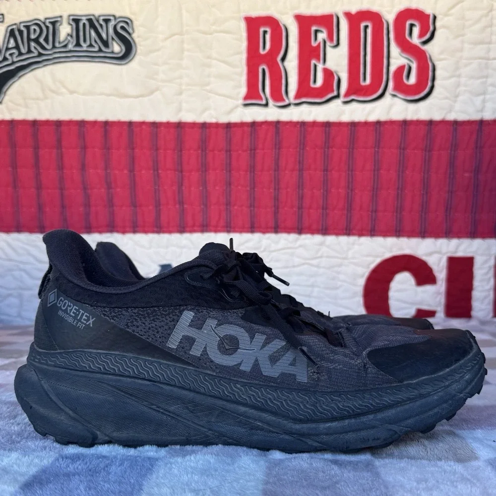 Size 13 - Hoka One One Challenger ATR 7 GTX‎ Mens Black Running Shoes Sneakers